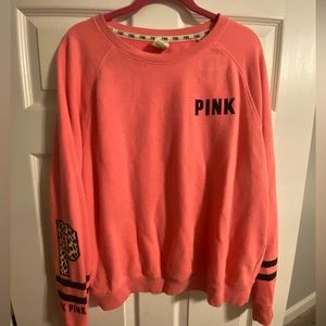 VS Pink leopard print crewneck
